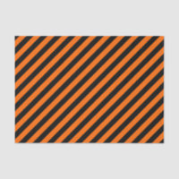 Orange/Black Diagonal Stripes Tissue Paper