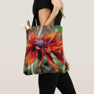 Orange Black Eyed Susan Flower Close Up   Tote Bag