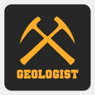 Orange & Black Geologist Sticker