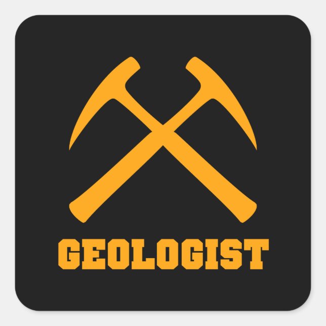 Orange & Black Geologist Sticker (Front)