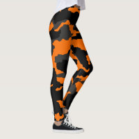 Orange Black Grey Camouflage Camo Pattern