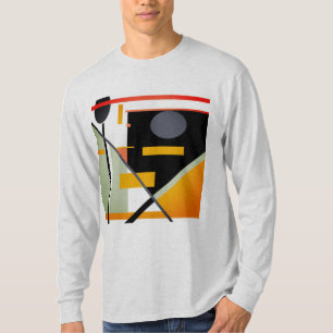 Orange, Black Grey Geometric Retro MCM-inspired T-Shirt
