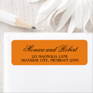 Orange Black Halloween Wedding Address