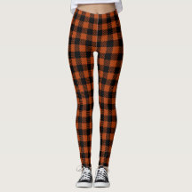 Orange Black Lumberjack Buffalo Plaid Pattern