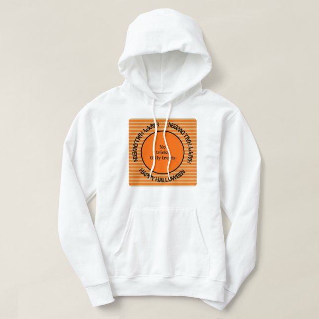 Orange Black Modern Spooky Season Halloween Hoodie (Design Front)