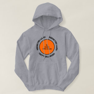 Orange Black Modern Stylish Happy Halloween Hoodie