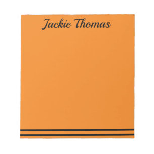Orange & Black Notepad