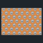 Orange Black Pattern skull Halloween party Tissue Paper<br><div class="desc">Cool Black and orange Halloween tissue paper.

Fun party supplies,  decorations and disposable accessories for costume party,  halloween,  scary,  fright,  frightening,  trick or treat,  night gathering,  bbq,  dinner,  birthday,  wedding.

Change the quantity to get the cheapest bulk price.</div>