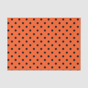 Orange & Black Polka Dots Tissue Paper