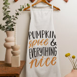 Orange & Black Pumpkin Spice Thanksgiving Quote Apron<br><div class="desc">Orange & Black Pumpkin Spice Thanksgiving Quote</div>