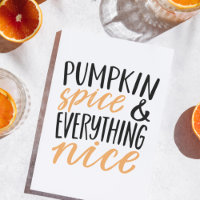 Orange & Black Pumpkin Spice Thanksgiving Quote