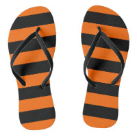 Orange/Black Stripes Flip Flops