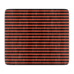 Orange Black Stripes Seamless Pattern Cutting Board