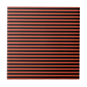 Orange Black Stripes Seamless Pattern Tile