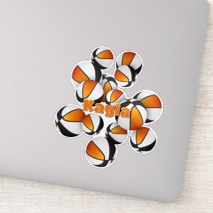 orange black team colours basketballs player name