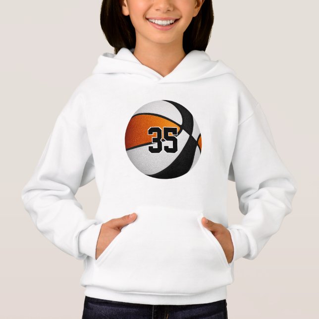orange black team colours jersey number basketball (Front)
