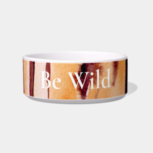 Orange Black Tiger Animal Print Bowl