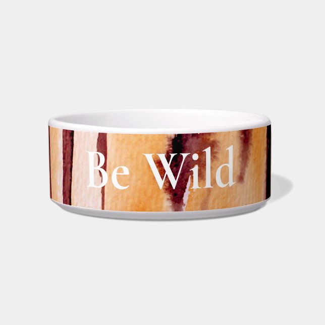 Orange Black Tiger Animal Print Bowl (Front)