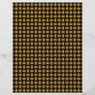 Orange Black Weave Pattern Custom Letterhead