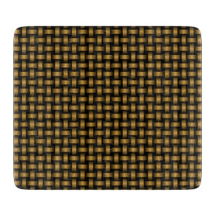 Orange Black Weave Pattern Cutting Board