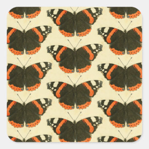 Orange Black & White Butterflies Craft Stickers
