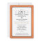 Orange Black & White Formal Graduation Invitation