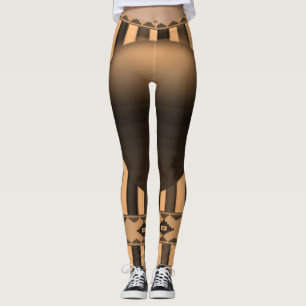 orange black womens leggings