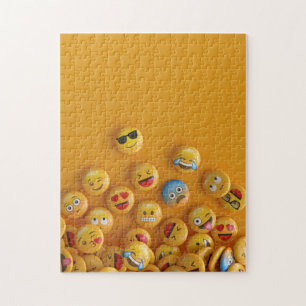 Orange Bliss Emoji Collection Jigsaw Puzzle