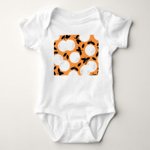 Orange Bliss: Exquisite Fruit Pattern Baby Bodysuit