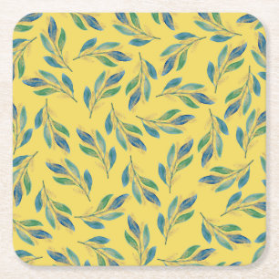 Orange Blood Square Paper Coaster