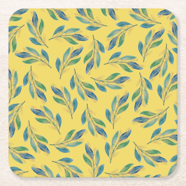 Orange Blood Square Paper Coaster (Front)