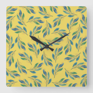Orange Blood Square Wall Clock