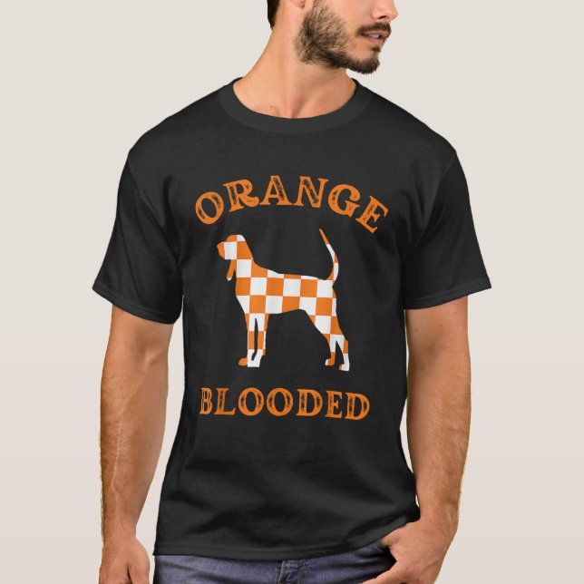 Orange Blooded Tennessee Hound Native Home TN Stat T-Shirt (Front)
