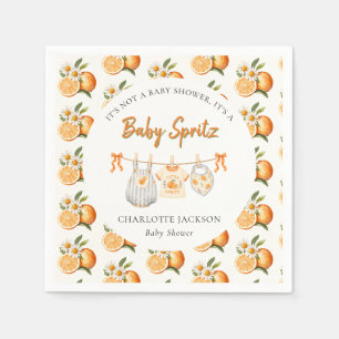 Orange Blossom Baby Spritz Baby Shower Napkin