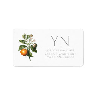 ORANGE BLOSSOM BOTANICAL ADDRESS LABELS