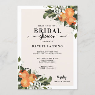 Orange Blossom Bridal Shower Invitation