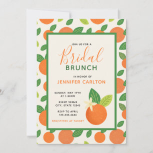 Orange Blossom Bridal Shower Invitation
