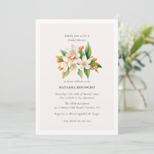 Orange Blossom Bridal Shower Invitation