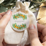 Orange Blossom Citrus Wedding Favour Tags<br><div class="desc">Orange Blossom wedding favour tags with oranges, orange blossom, greenery and hanging foliage on a neutral background. Fresh, zesty, natural design to complement a spring or summer wedding with an orange fruit wedding theme. For co-ordinating invitations, stationery, day of event and table décor, games and wedding signs, please browse my...</div>