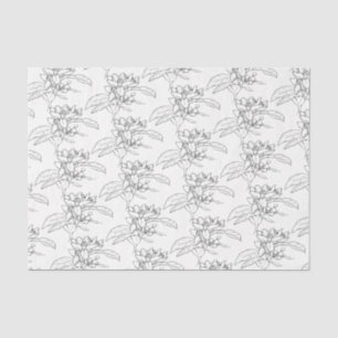 Orange blossom drawing art patterned tissue paper