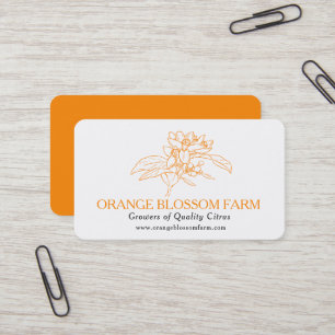 Orange blossom farm plant citrus suppliers business card
