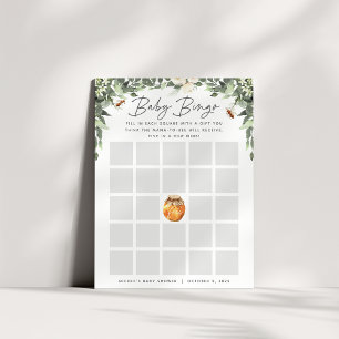 Orange Blossom Honey Bee Baby Shower Bingo Game