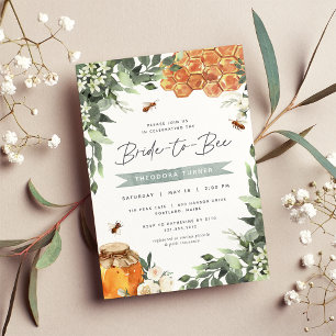 Orange Blossom Honey Bee Bridal Shower Invitation
