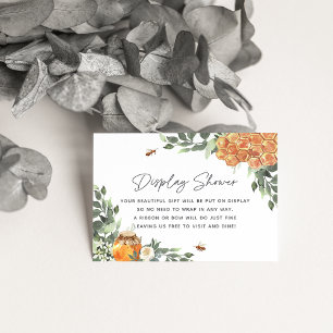 Orange Blossom Honey Bee Display Shower Enclosure Card
