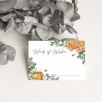 Orange Blossom Honey Bee Shower Advice Cards