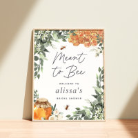 Orange Blossom Honeybee Bridal Shower Welcome Sign
