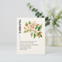 Orange Blossom & Jasmine Blooms Enclosure Card