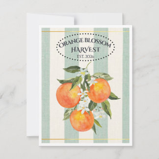 Orange Blossom - Mediterranean Citrus Label Card