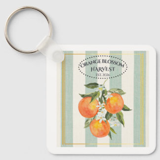 Orange Blossom - Mediterranean Citrus Label Key Ring