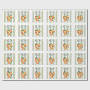 Orange Blossom - Mediterranean Citrus Label Wrapping Paper